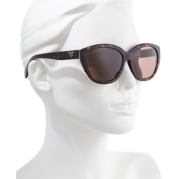 Prada Havana Brown 59 mm Cat-Eye Sunglasses - Picture 8 of 8